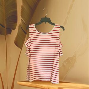 Tommy Hilfiger Cold Shoulder Short Sleeve Top